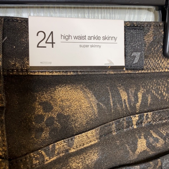 7 for All Mankind snake print high waist skinny - Picture 6 of 6